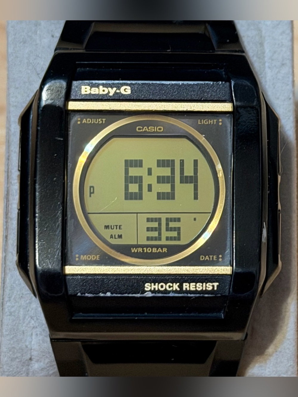 Casio Baby-G G-Shock BG-810-1 Black Gold Women's Japan Digital Watch BG810 810